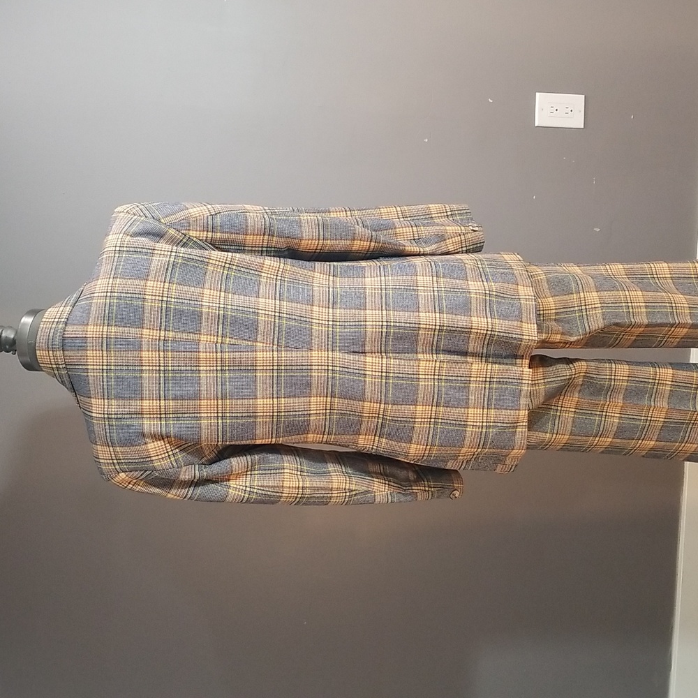 Vintage 1970’s wool blend Oggi Jaquardi Inc. Size 38 made in canada suit plaid - Picture 6 of 17